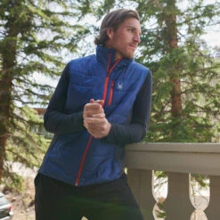 Spyder Mens Glissade Vest - Abyss Volcano