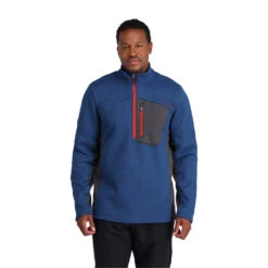 Spyder Mens Bandit Half Zip - Abyss Volcano -Spyder 205028 415 1 cxvstg