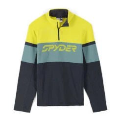 Spyder Mens Speed Half Zip - Ebony Citron
