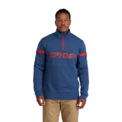 Spyder Mens Speed Half Zip - Abyss Volcano 5 Spyder Mens Speed Half Zip - Abyss Volcano -Spyder 211252 415 1 md1t21