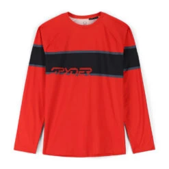 Spyder Mens Pump Long Sleeve Crew Neck - Volcano