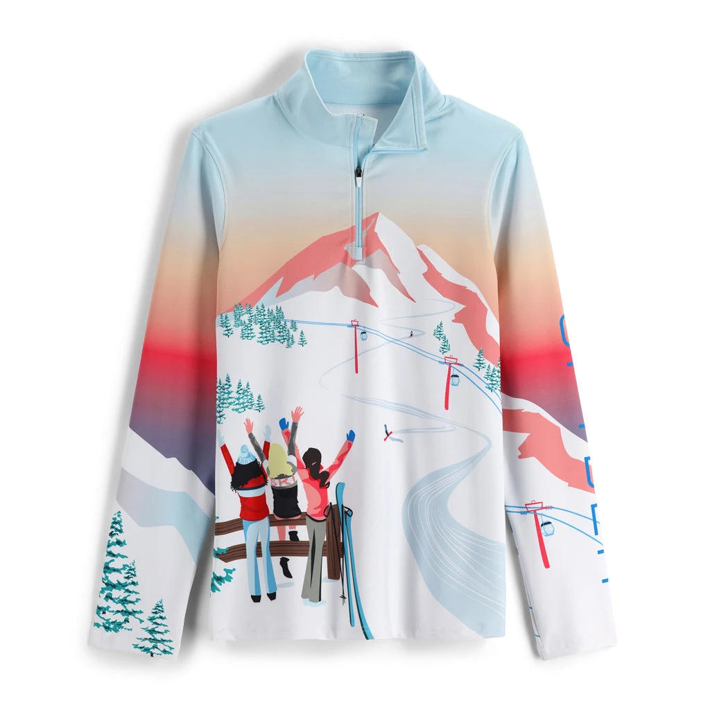 Spyder Womens Girls Rule Half Zip - Frost 1 Spyder Womens Girls Rule Half Zip - Frost