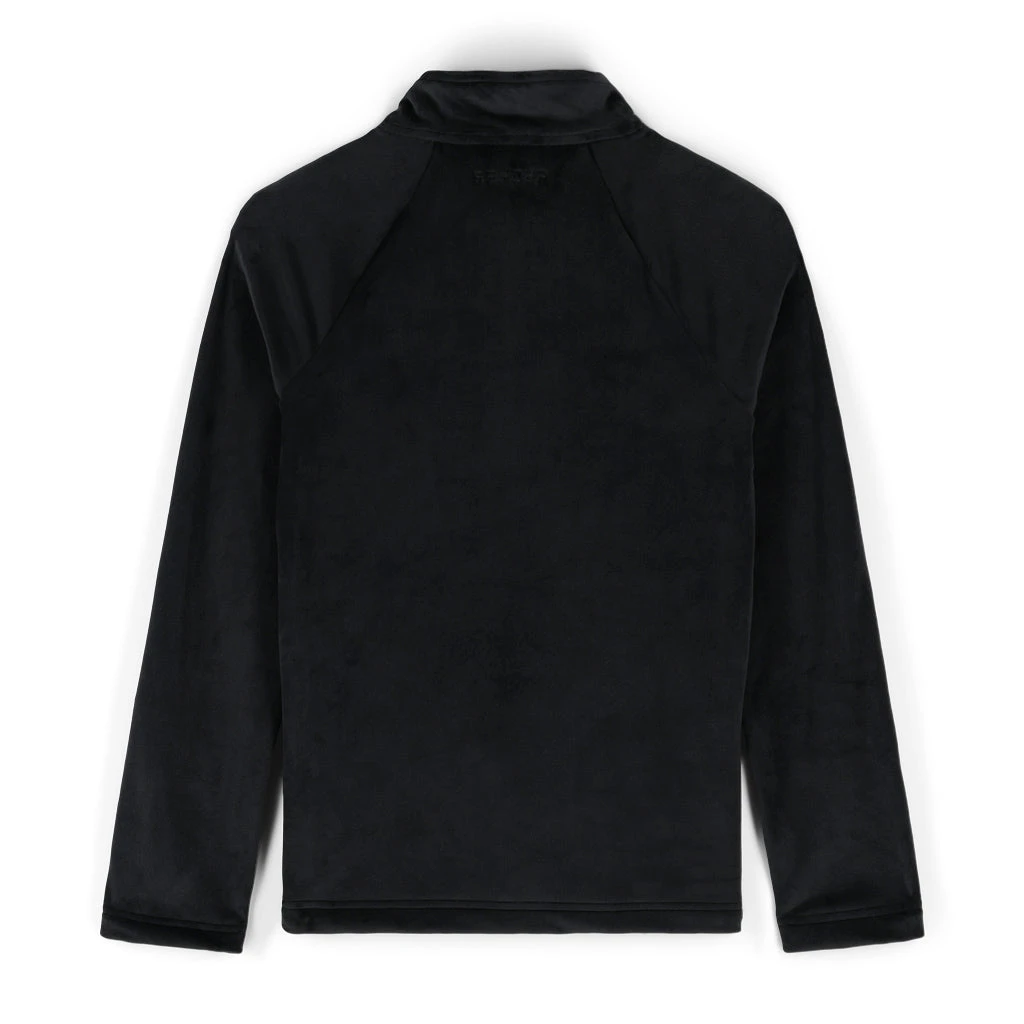 Spyder Big Girls Shimmer Bug Half Zip - Black 2 Spyder Big Girls Shimmer Bug Half Zip - Black - Image 2