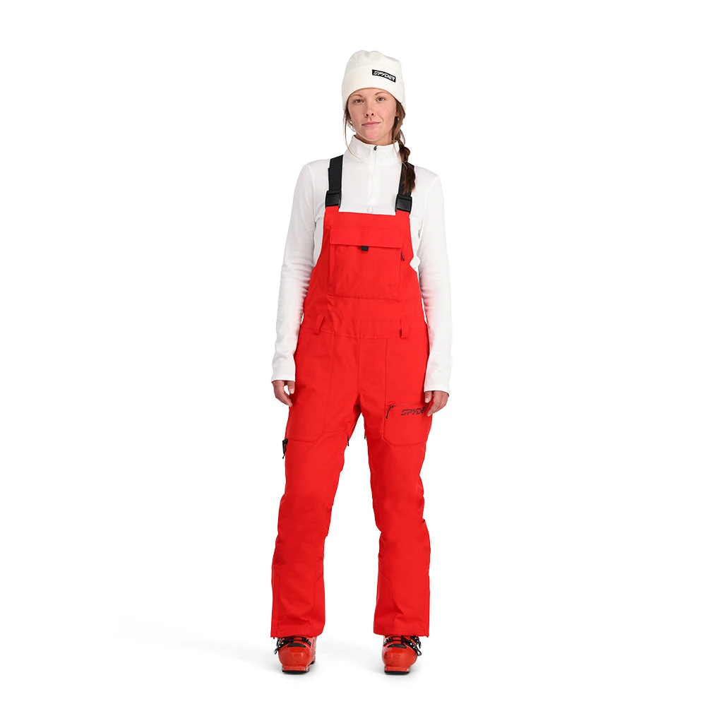 Spyder Womens Terrain Bib - Tomato 1 Spyder Womens Terrain Bib - Tomato