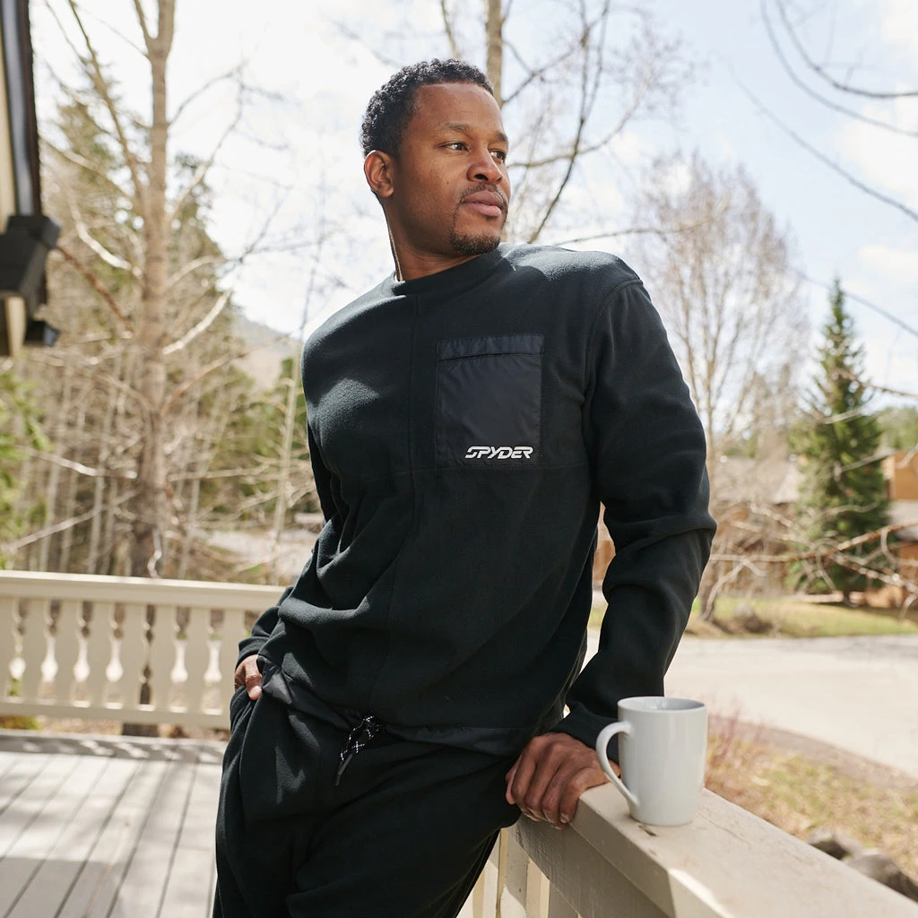 Spyder Mens Lounge Crew - Black 1 Spyder Mens Lounge Crew - Black