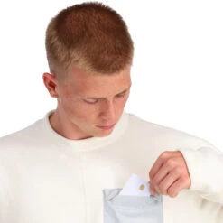 Spyder Mens Lounge Crew - Vanilla Ice -Spyder 228825 114 5 k0zzba